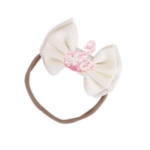 Swan Baby Girl Bow Outfit Birthday Headband Clip Bow Ballerina